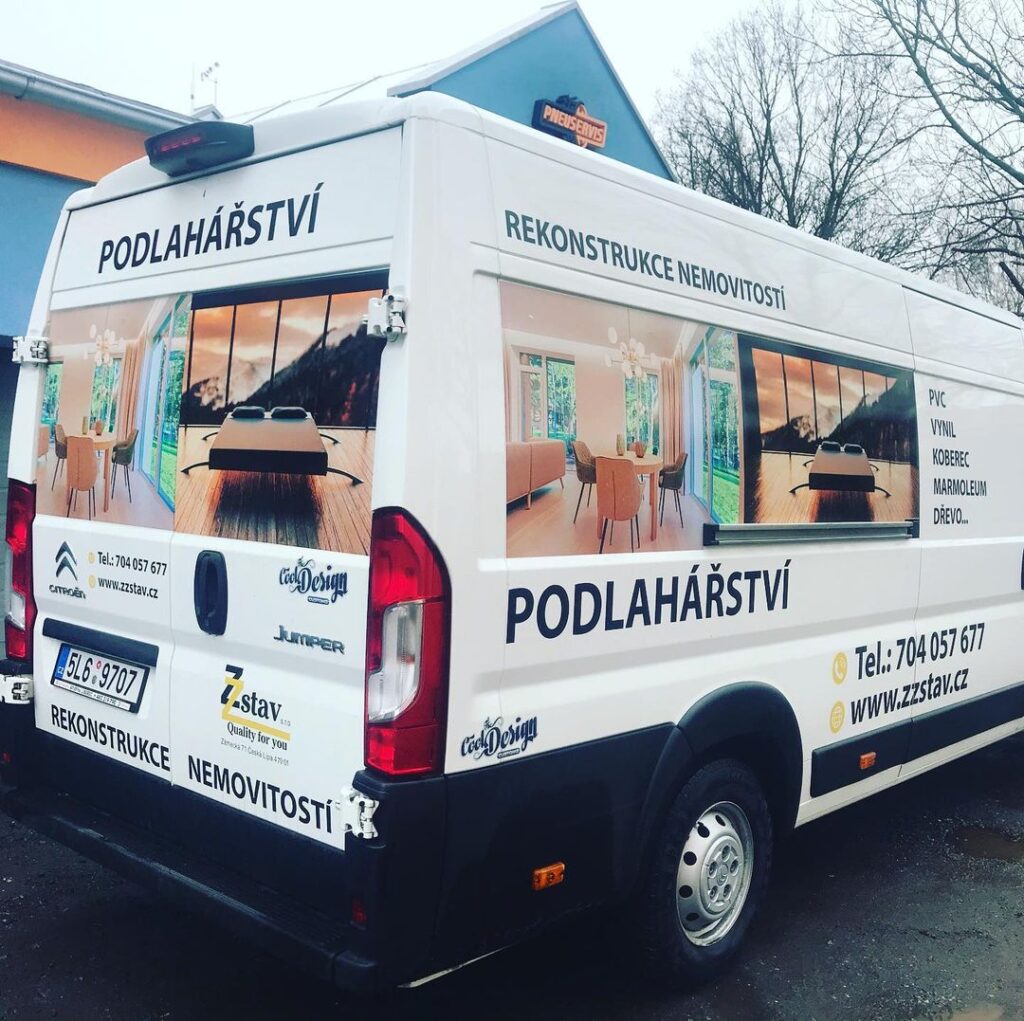 Polep užitkové dodávky pro podlahářství