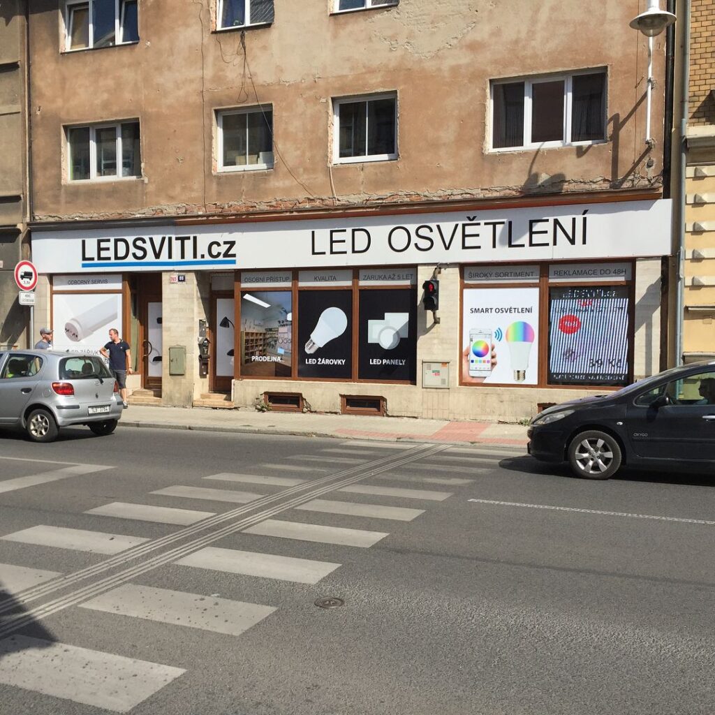 Označení prodejny LED osvětlení