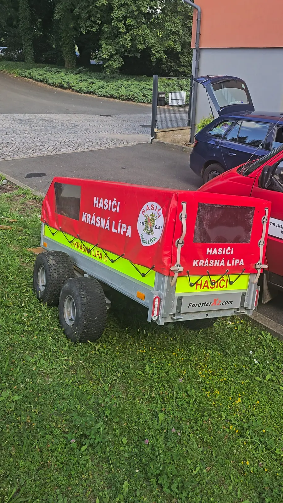 Polep přívěsu Hasiči Krásná Lípa