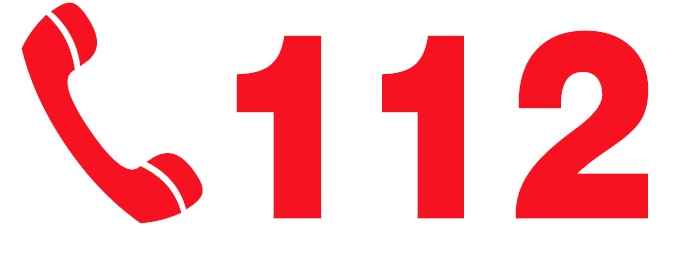 Oficiální vzor symbolu telefonního sluchátka a tísňového čísla 112